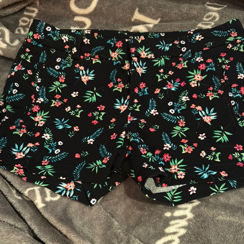 Floral Black Women's Shorts